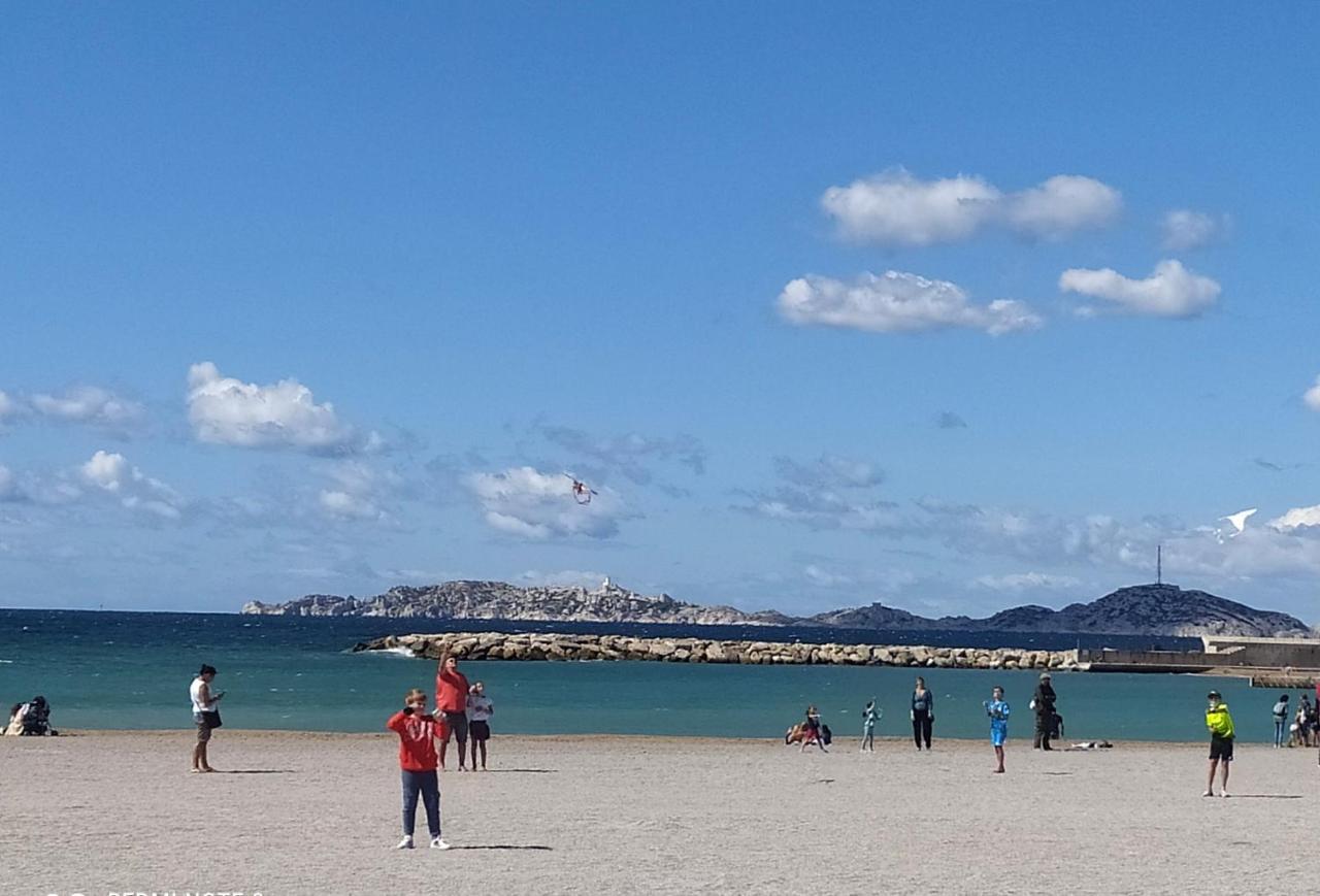 Sun Escape, Appart Renove Climatise 3 Pieces 4-6 Pers, 350M De La Plage Marseille Eksteriør bilde