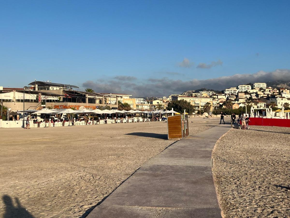 Sun Escape, Appart Renove Climatise 3 Pieces 4-6 Pers, 350M De La Plage Marseille Eksteriør bilde