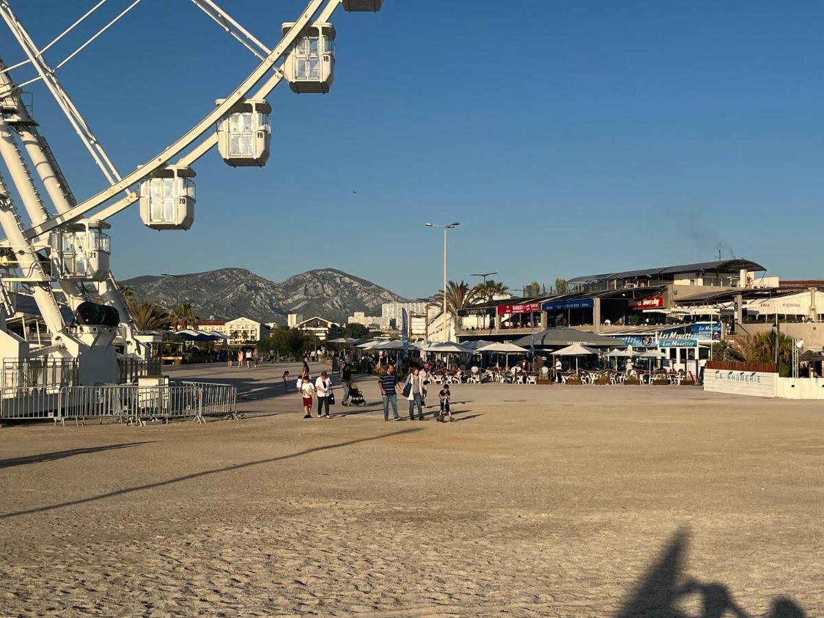 Sun Escape, Appart Renove Climatise 3 Pieces 4-6 Pers, 350M De La Plage Marseille Eksteriør bilde